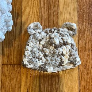 NEW Handmade Cozy Knit Bear Ear Hat for Baby